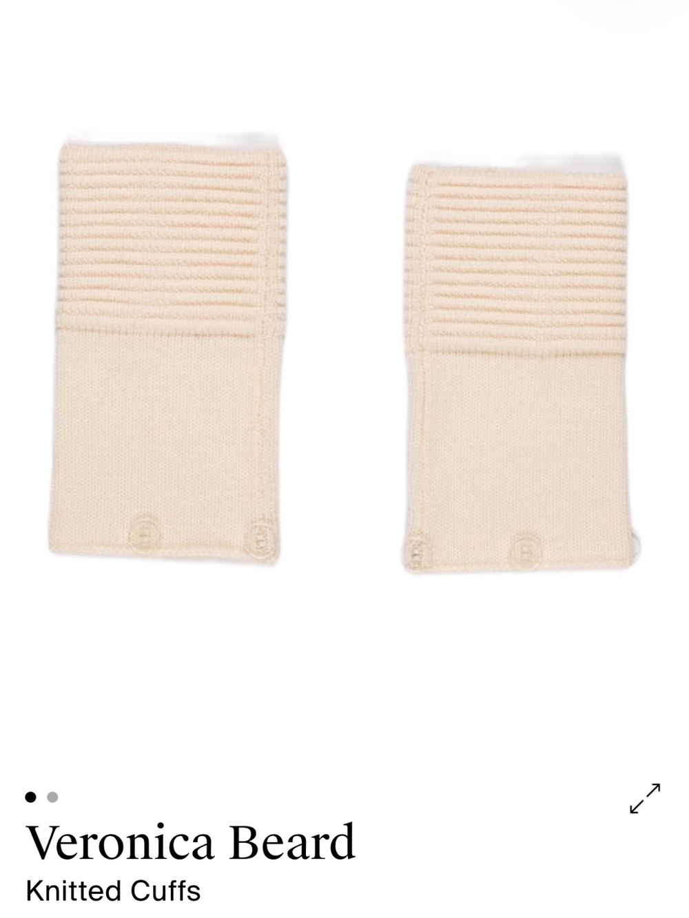 Veronica Beard Cream Knit Cuffs for Dickey Blazer Jackets